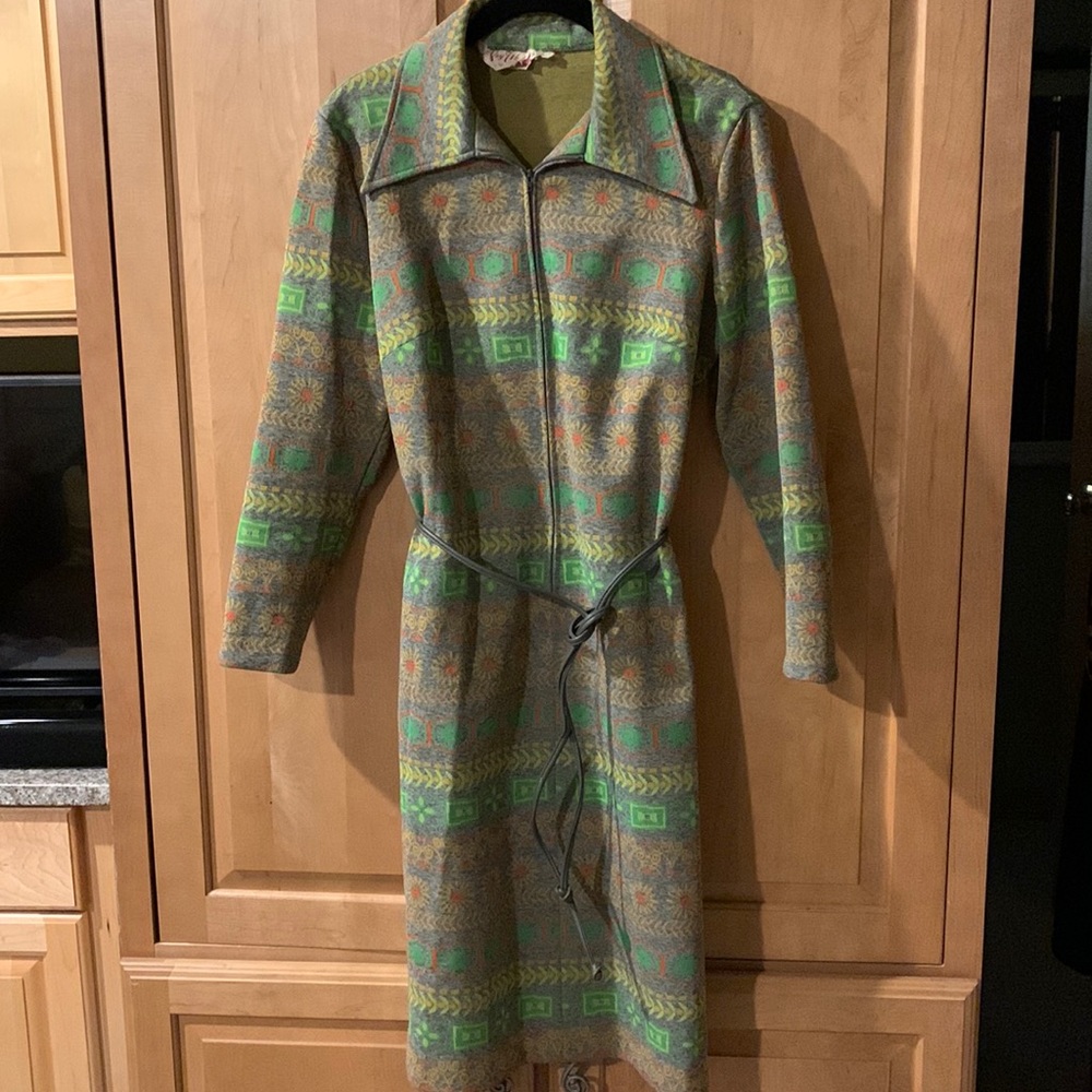 Vintage 70s Kay Windsor zip dress